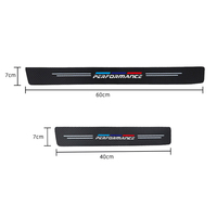 Plaque autocollante pour porte de voiture, en cuir de carbone, Fiber de carbone, pour BMW M E36 E34 F10 E46 F30 F20 X3 E53 E70 g30 E30 E36, lot de 4 pièces
