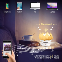Lampe à fleurs de Lotus colorée Wifi intelligente Lampe de bureau LED 3W Lampe à fleurs de Lotus pour la décoration de gâteaux d'anniversaire de fête