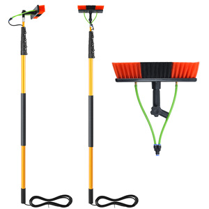 Brosse à eau pour panneaux solaires et vitres, 3,6-10,8 m, avec distributeur de savon, en aluminium et fibre de carbone, vente en gros - Product Image 5