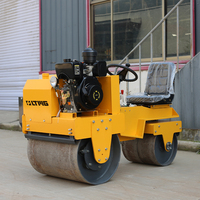 Compacteur routier à double tambour de 0,8 tonne (800 kg) pour travaux routiers, à vendre