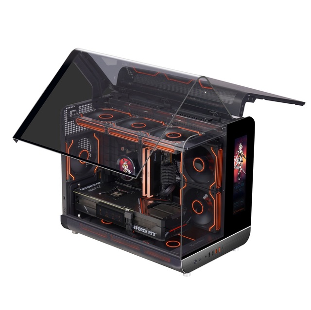Gamer-X White Micro ATX Full Tower Steel Computer Case with RGB Lighting and Side Panel Window Gamer PC Cabinet in Stock
