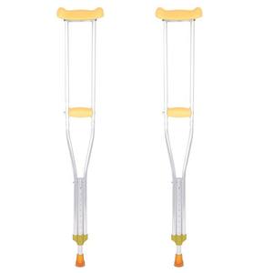 Bâtons de marche en aluminium antidérapants pour personnes handicapées, réglables pour la rééducation, télescopiques multi-vitesses sous les bras - Product Image 4