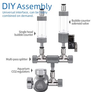 Válvula de retención de solenoide magnética, Kit regulador de <span class=keywords><strong>CO2</strong></span> para acuario <span class=keywords><strong>DIY</strong></span> con generador de reactor, accesorios de pecera de plástico y Metal - Product Image 4