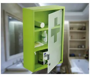 Wall Mounted Furniture Decoration Galvanized Sheet Lockable Medicine Cabinets