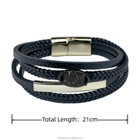 Bracelet NFC moderne en coquille de noix de coco avec boucle magnétique en cuir, 13,56 MHz RFID, pour hôtel, entreprise, bracelet NFC personnalisé, cadeau de mode pour les fêtes