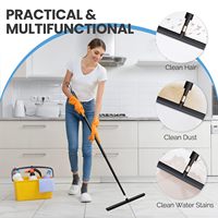 Meilleure vente grattoir à vitres outil de nettoyage grattoir à vitres nettoyant tige télescopique essuie-glace réglable Support en caoutchouc noir et souple