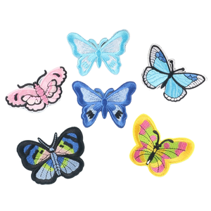 Ensemble 120 pièces dessin animé papillon Patch 6.5x5cm fer à repasser/coudre brodé bricolage Applique Motif tissu écologique paillettes pour - Product Image 4