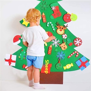 ชุดต้นคริสต์มาสทำเองจากผ้าสักหลาด DAMAI พร้อมเกมตีตัวต่อสำหรับเด็ก ของตกแต่งแขวนผนัง ชุดงานฝีมือผ้าสักหลาดสำหรับของชำร่วยงานปาร์ตี้คริสต์มาส - Product Image 3