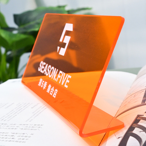 Signos de recordatorio de escritorio acrílicos coloridos Carteles de anuncios de barra de señal de código QR de escritorio Acrílico - Product Image 6