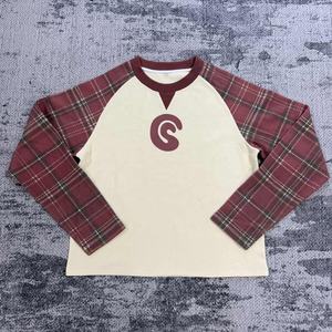 TS3820 Alta Qualidade Heavyweight Camisa Impressão Personalizada Waffle Térmica Longsleeve Tee100 % Algodão Tshirt Homens <span class=keywords><strong>OEM</strong></span> - Product Image 1