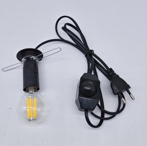 Portalámparas <span class=keywords><strong>E27</strong></span> con interruptor regulador de intensidad, cable de alimentación integrado y accesorios de atenuación para lámparas de sal - Product Image 1