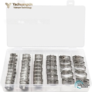 Yachuangxin Stainless Steel <b>Hose</b> <b>Clamps</b> Set Round Connector Plumbing Hardware Box Pack - Product Image 1