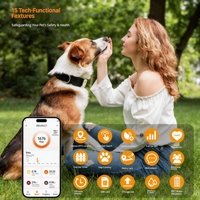 Collier de suivi d'activité pour chien avec moniteur de fréquence cardiaque, collier de santé pour chien de travail et chien sportif