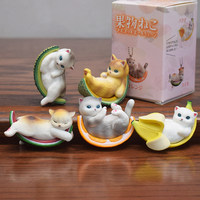 5 Styles Figurines PVC Anime Chat Animal Marin Mignon de Dessin Animé Cosplay Boîte Mystère Ornement Cadeau Unisexe Jouet de Collection Vente en Gros 1/6
