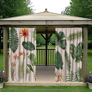 <span class=keywords><strong>Tende</strong></span> Semi-Oscuranti con Motivo Foglie Tropicali, <span class=keywords><strong>Tende</strong></span> Termoisolanti con Foglie di Palma Monstera Verdi, Drappeggi <span class=keywords><strong>per</strong></span> Finestre con Piante Botaniche - Product Image 3