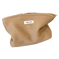 Nouveautés Pochette en crochet tissé Sac à maquillage Serviette hygiénique Trousse de toilette Cosmétique avec fermeture éclair