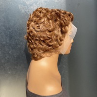 Tiwa Wave Chioma Wavy # Perruque en cheveux humains Remy avec dentelle frontale transparente 13x4, coupe pixie bouclée ondulée, 4 couleurs