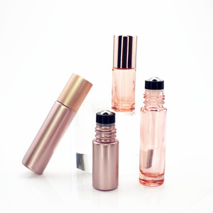 Botella de Vidrio Roll-on a Prueba de Luz de 5ml 10ml, Color Oro Rosa, para Decantar Aceites Esenciales y Perfumes, Envase Cosmético Vacío - Product Image 1