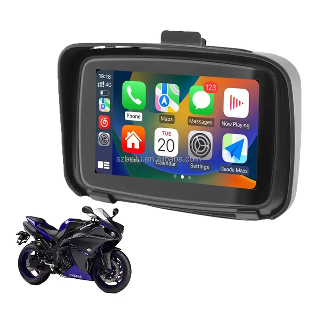 5inch Motorcycle Carplay GPS Navigation Display Screen Portable Moto Wireless CarPlay Android Auto Motorcycle Wireless