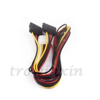 4Pin IDE Molex ke Sata 15pin Seri 2 Sata kabel daya Sata ganda ke 4pin kabel pemisah daya