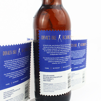 Fournisseur d'autocollants de bouteille de vin de haute qualité Papier adhésif étanche Feuille d'or Logo Impression Étiquettes de bouteille de boisson
