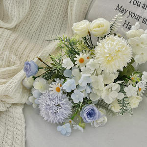 Flores Artificiales, Rosas de Seda, Hortensias, Naranja, Amarillo, Rosa, Accesorios para Fotografía de Bodas al Aire Libre, Decoraciones para el Hogar - Product Image 4