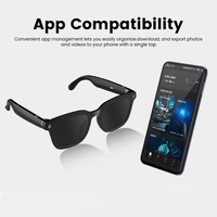 SENBONO V03 Lunettes Intelligentes Caméra 4K Wi-Fi pour Photos et Vidéos Batterie 220mAh Bluetooth pour Appels et Musique Lunettes Intelligentes avec IA