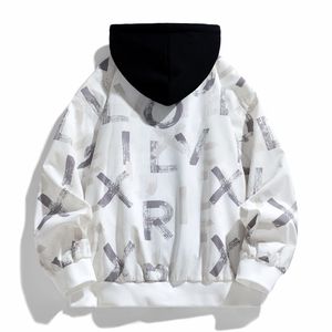 Customized logo In the <b>spring</b> the new Japanese tie-dyed graffiti <b>cardigan</b> hooded jacket men's loose trend leisure couple zipper - Product Image 4