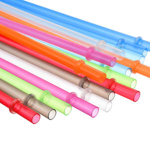 Paja de anillo de color sólido de 27cm Paja reutilizable extendida de PP Paja dura de plástico coloreada - Product Image 3