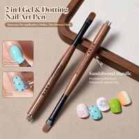 Missgooey Stylo à ongles 2-en-1 gel et à poissons, professionnel, double embout, pinceau à vernis gel, outil de manucure, vente en gros, OEM, marque privée