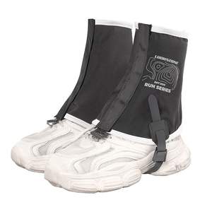 Guêtres imperméables pour la randonnée et le <span class=keywords><strong>trail</strong></span> Running Guêtres élastiques noires avec sangles réglables DWR pour femmes/hommes Chaussures de randonnée - Product Image 1