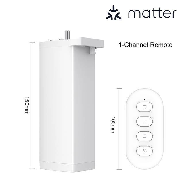 Matter Smart Curtain Motor-Motorized Electric WiFi App Control Remote Open/Close for Home & Garage Use (PC Material)