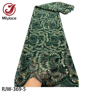 Romantik pullu çiçek nakış Net dantel kumaş afrika gelin fransız dantel kumaş - Product Image 4