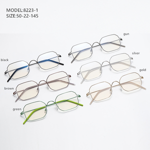 Paslanmaz Çelik Çerçevesiz Sekizgen Gözlük Çerçeveleri Erkekler Kadınlar için Moda Gül Altın Anti-mavi Işık Hafif Gözlük Kılıfı - Product Image 3