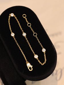 Pulsera Xinfly Charm con Diamante Natural de Burbuja de 0.5ct, Oro Real de 18K, Joyería Fina de Moda para Regalos, Fiestas y Bodas - Product Image 5