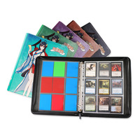 Album en cuir PU, cartes de collection personnalisées, 9 poches, avec fermeture éclair, 50 pièces