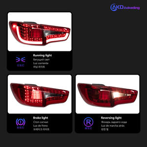 Feux arrière de style automobile pour <span class=keywords><strong>Kia</strong></span> <span class=keywords><strong>Sportage</strong></span> R 2011-2014, signal LED, frein, indicateur dynamique, DRL, accessoires automobiles - Product Image 5