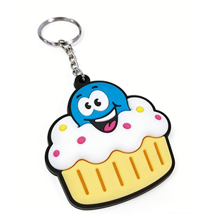 Porte-clés en caoutchouc PVC souple 2D avec logo personnalisé pour cadeau OEM, porte-clés en caoutchouc PVC silicone 3D 2D pour promotion - Product Image 6