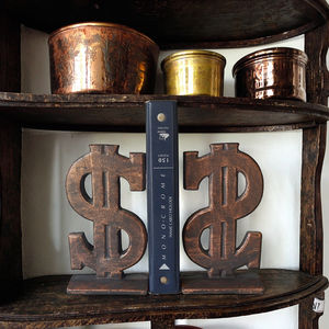 Buku dolar besi cor asli pabrik bergaya, dekorasi rumah kerajinan logam yang dilukis dengan tangan patung kecil - Product Image 2