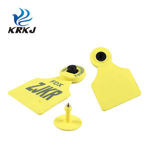 ICAR 인증 <span class=keywords><strong>RFID</strong></span> 134.2Khz ICAR LF 전자 귀 태그 비주얼 전자 소 양 귀 태그 - Product Image 1