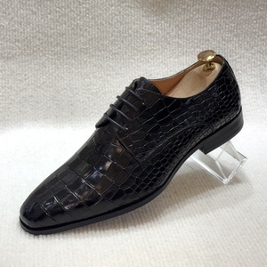 Maßgefertigte Handgemachte Luxus Echtleder Krokodilmuster Herren Formelle Schnürschuhe Hochzeit Festliche Oxford Formelle Schuhe - Product Image 6