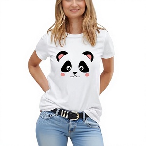 T-shirt en coton pour femme à imprimé graphique personnalisé, manches courtes, écologique, sur mesure, style ethnique, vente en gros - Product Image 1