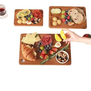 Bamboo Cutting Board <b>Set</b> 3 Piece Kitchen Chopping Block Rectangle Wood Sushi Pizza Fruit Boards - Product Image 2
