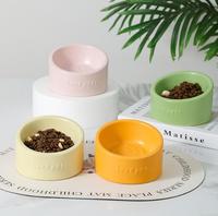 Bol en céramique pour chat, bol pour chien à pieds hauts en diagonale, protection de la colonne cervicale, distributeur de nourriture pour animaux de compagnie