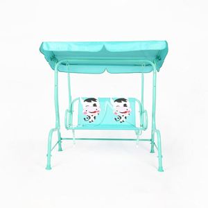2 Seats Modern Metal Patio <b>Swing</b> <b>Chairs</b> Small Hanging <b>Chairs</b> for Garden Park Courtyard Children - Product Image 1