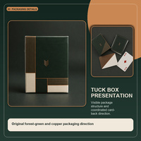 Cartes à Jouer Géométriques Personnalisées en Papier Vert Forêt Cuivré, Écologiques, Durables, Finition Lisse, Idéales pour la Famille et les Jeux d'Association
