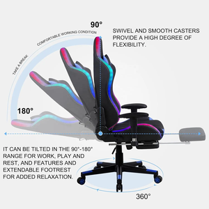 <span class=keywords><strong>Fauteuil</strong></span> de jeu économique Sedia Ufficio de bureau ergonomique en cuir Pu <span class=keywords><strong>fauteuil</strong></span> de jeu de course d'ordinateur bon marché - Product Image 3
