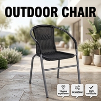 Chaise de jardin moderne en métal pour l'extérieur - Meubles d'extérieur légers, portables et durables