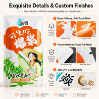 Sachet personnalisé à trois soudures latérales 6x30cm, qualité alimentaire, thermoscellable pour nougat, chocolat, biscuits