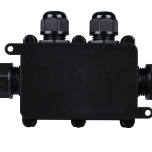 Waterproof Junction <strong>Box</strong> <strong>4</strong> <strong>Way</strong> IP68 External Electrical Junction <strong>Box</strong> Black Outdoor Cable Connector Wire Gland External - Product Image 1
